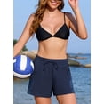 thumbnail image 6 of Asoul Womens High Elastic Waisted Swim Bottoms Mesh Board Shorts Drawstring Swim Shorts with Pocket, 6 of 6