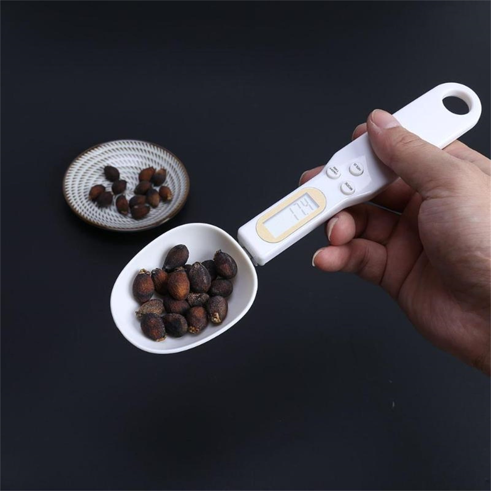Scale Spoon Gram Measuring Spoon, Kitchen Digital Weight Scale Spoon  Milligram Measuring Scoop Grams Electronic Measuring Cup for Portioning Tea  Flour