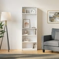 thumbnail image 2 of Kris & Ally Luca Contemporary 5 Shelf Engineered Wood Bookcase with Adjustable Shelves, White, 2 of 9