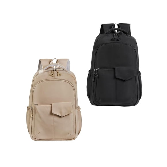 Paquete 60 piezas Mochila corporativa con porta laptop y solapa magnética beige 35 x 46 x 15