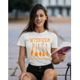 thumbnail image 2 of Witches Gotta Have Options Halloween Broom Women's T-shirt, M, White, 2 of 6