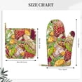 thumbnail image 4 of Kll Colored Large Mushrooms And Leaves Oven Gloves And Pot Holders Grill Gloves - Oven Gloves And Pot Holders, Non-Slip Cooking Gloves With Recycled Pads, 4 of 9