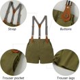 thumbnail image 3 of ZOEREA Baby Boy Clothes Suits, Toddler Boy Short Sleeves Shirt+ Suspender Pants Outfit Sets Gentleman Wedding Suit 1-5 Years, 3 of 10