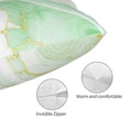 thumbnail image 3 of KLL Green And Gold Abstract Marble Pillow Covers Envelope Closure,Super Soft and Cozy Fuzzy Fleece Pillow Case Cover 20"x30", 3 of 5