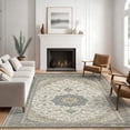 thumbnail image 6 of 5x7 Washable Area Rug Non-Slip Low Profile Vintage Distressed Oriental Rug for Living Room, Bedroom, Dining Room, Office, 6 of 13