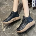 thumbnail image 6 of Binmer Spring And Autumn Thick Soled Rocking Shoes Versatile Women's Single Shoes High Top Small White Shoes Casual Retro Women's Shoes, 6 of 8