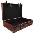 thumbnail image 4 of Toddmomy 1Pcs Vintage Suitcase Rectangular Brown Density Board Wear-resistant Anti-rust Home Use, 4 of 8