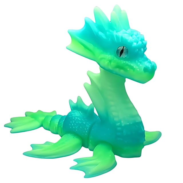 B 3D Printed Mini Sea Dragon Decoration Home Decor Table Furnishings Plastic Material 3.94 X 2.76X3.15 Inches Unique Sculpture For Display Multicolor Style B