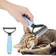 thumbnail image 3 of Peine para perros, herramienta de aseo para mascotas con piel de perro y gato, cepillo para el pelo para mascotas, fiel a su promesa Jadeshay A, 3 of 8