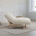 thumbnail image 4 of 43" Oversized Accent Chair, Paproos Comfy Reading Chair, Cloud Lounge Accent Chair Bean Bag Chair for Adults, Corduroy Upholstered Lazy Sofa for Living Room Bedroom, White, 4 of 14