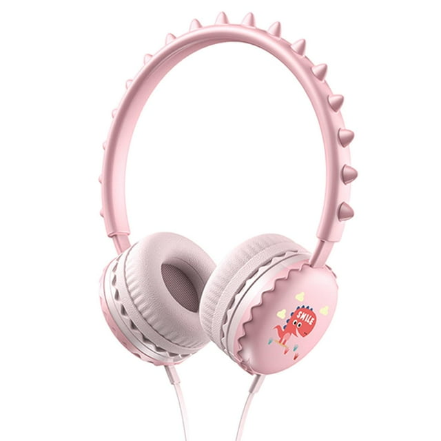 Lindos Auriculares de Dinosaurio para Niños en La Oreja, Livianos, con Conector de 3,5 Mm, Micrófono Incorporado, Auricular Estéreo Portátil para Niño rosado Sunnimix auriculares para niños