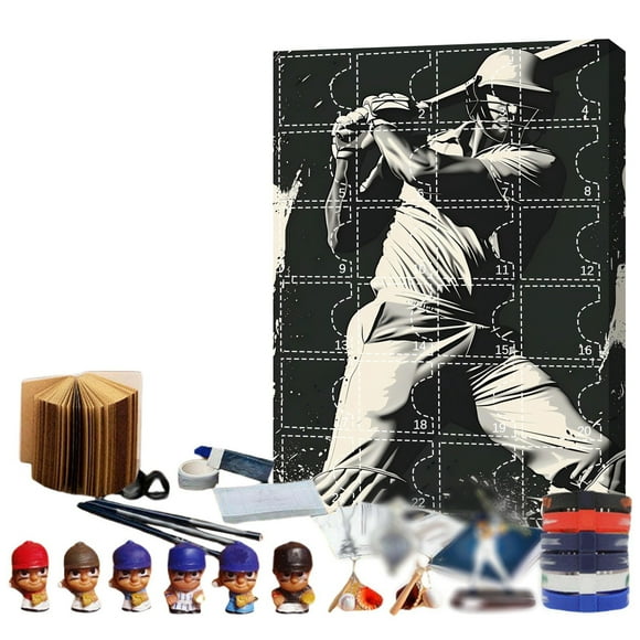 Easter Baseball Holiday Countdown Set 24 Days Advent Calendar Blind Home & Collectibles For Fans For Christmas BLACK Cooking Timer Wind up Potty Timer for Men 2 Minute Sand Timer Small Kitchen Timer