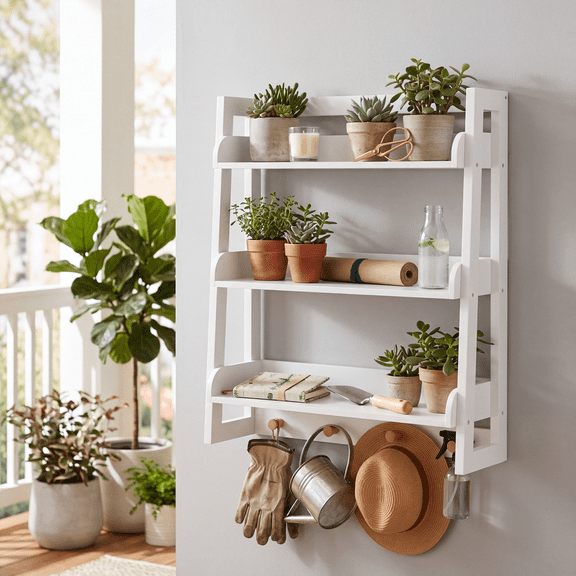 PAWON Bathroom Wall Shelf,3-Tier Over-Toilet Storage Organizer, White