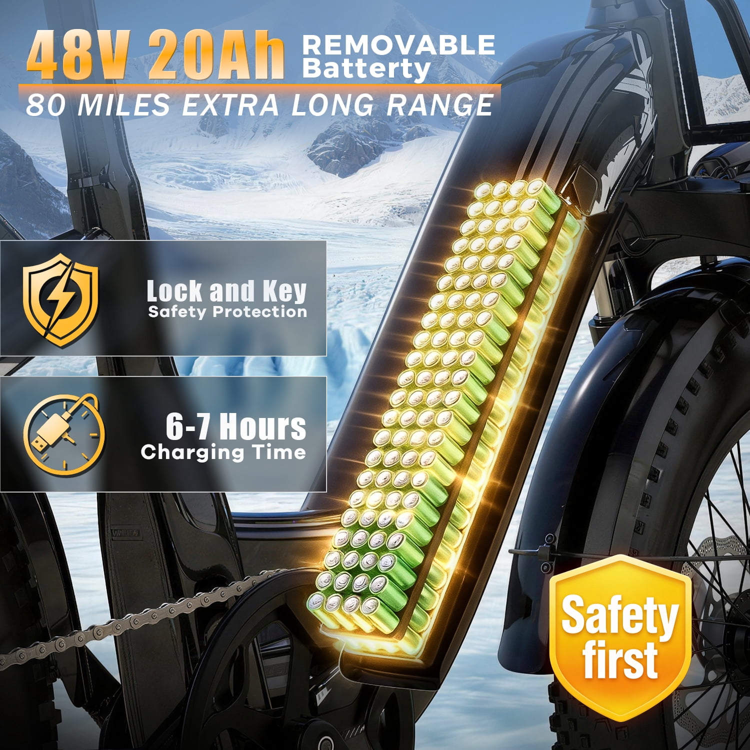 Aoango 1000W Electric Bike,48V 20AH Removable Battery EBike,Electric Bike for Adults, 20" Fat Tire ebike, Adult Electric Bikes for Commute All Terrain one year warrenty