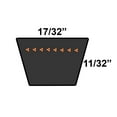 thumbnail image 2 of D&D PowerDrive 5212 Hutchinson Division Replacement Belt, 17, 1 -Band, 55.27" Length, Rubber, 2 of 3