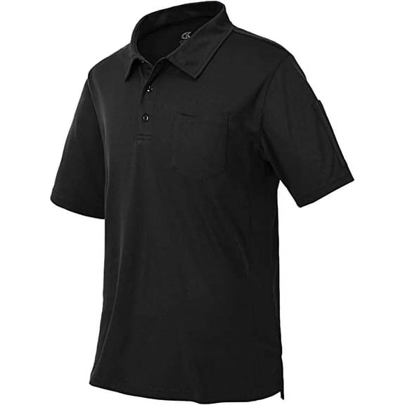 QPNGRP Men's Polo Shirt Short Sleeve Quick Dry Performance Lightweight Shirts