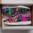 thumbnail image 3 of Neon Splatters With Paint Shoes for Men Women Running Sneakers Breathable Casual Sport Tennis Shoes White Size 5, 3 of 5