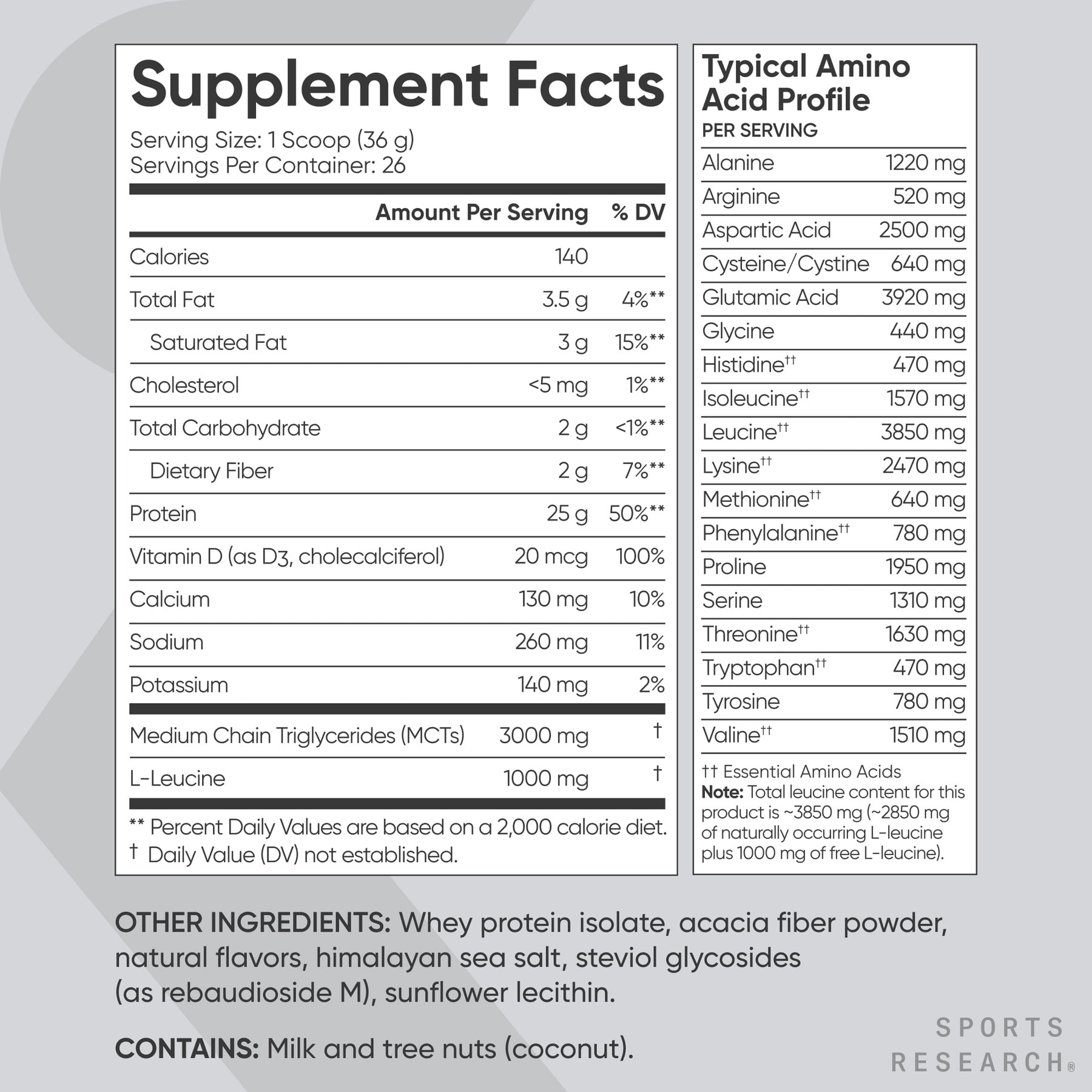 Whey Protein Isolate Vanilla (26 Servings) - 2.06lbs