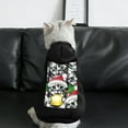 Bybiment Dog Hoodie Soft Cat Clothes, Kittens Faces Santa Hat Pet Cloth