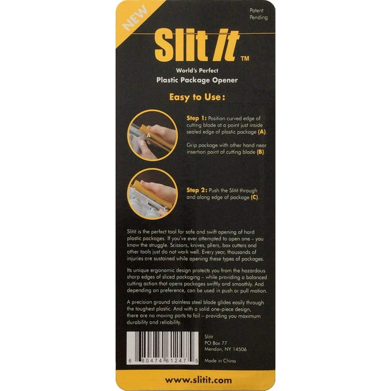 Slitit S/2 Plastic Clamshell and Sealed Plastic Package Opener ,Black