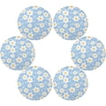 thumbnail image 3 of GZHJMY Daisy Pattern Round Placemats Non-Slip Heat Resistant Placemat for Dining Table Kichen Party Table Diameter Decor 15.4 inch Set of 6 Table Mat, 3 of 7