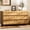 Oak, variant on 60" Length 6 Drawer Dresser with Wave Front Design, Modern TV Stand & Chest of Drawers, Anti-Tip Clothes Storage Organizer for Bedroom, Living Room and Nursery, Ivory