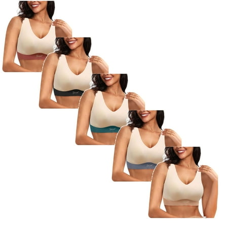 LUOGENLI Women Bralettes with Support Tank Women Comfort Plus Size Unpadded Lace Underwear Adjustable Breathable Underwire Bra Women Bralette Padded Women Bras Push up Plus Size XXXL