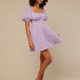 thumbnail image 1 of Falda Corta Vestidos de playa para mujer Vestido plisado con cuello cuadrado A-Line para cóctel (Púrpura S) Cgtredaw Para estrenar, 1 of 1