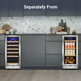 thumbnail image 6 of Tittla 15 Inch Under Counter 30 Bottle Wine Cooler and 130 Cans (12 oz) 3.1 Cubic Beverage Refrigerator, 6 of 8