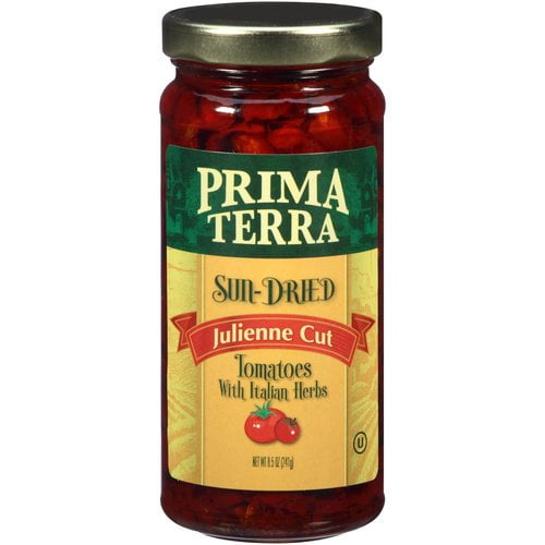 Prima Terra Julienne Cut SunDried Tomatoes with Italian Herbs, 8.5 oz