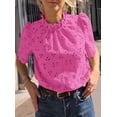 thumbnail image 4 of Blusa de verano PRETTYGARDEN bordada con ojales para mujer, 4 of 7