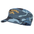 thumbnail image 2 of Vietnam Veteran Embroidered Camo Army Cap - Sky Blue Camo OSFM, 2 of 5