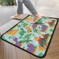 thumbnail image 4 of LightBlue Cartoon Dinosaurs Volcanoes Pattern Door Rugs,Washable Non Slip Door Mats Indoor,Decorative Door Mats,Entry Mat Indoor for Entrance,Bedroom,Kitchen,Bathroom,30"x17", 4 of 6