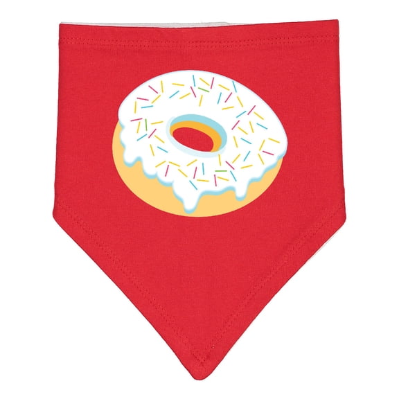 Inktastic White Donut with Sprinkles Baby Bandana Bib