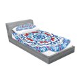 thumbnail image 2 of Ambesonne Colorful Fitted Sheet & Pillow Sham Set, European Floral Tulips, Twinxl, Multicolor, 2 of 2