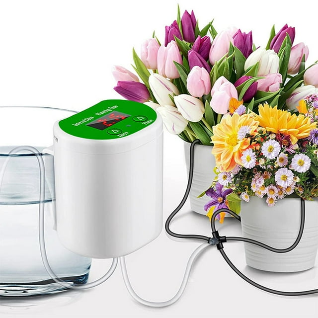 JWshufel Automatic Watering System for Potted Plants Intelligent Water Timer DIY Plant Self Watering Device USB Rechargeable Efficient Irrigation for House Garden Balcony Office