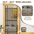 thumbnail image 6 of YUFU 74.8" Extra Tall Pet Gate for Cats adjustable height adjustable width 30.3-38.2 Pressure Mounted Easy Walk Through Pet Gate with Door for Stairs, Doorways, Kitchen(black), 6 of 8