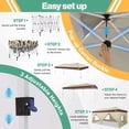 thumbnail image 5 of SANOPY 10' x 20' Pop Up Instant Canopy Tent with Push Center Lock, Air Vent, Removable Sidewalls & Reflective Strips Outdoor Shelter for Party, Camping, Beach, Market, Khaki, 5 of 7