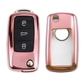 thumbnail image 3 of Xotic Tech Glossy Rose Gold TPU Smart Remote Keyless FOB Cover Case For Volkswagen VW Series, 3 of 6