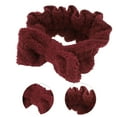 thumbnail image 3 of Unique Bargains 1 Pc Fashion Plush Wide Side Knot Bow Headwrap for Women 7.28"x3.15" Red, 3 of 3