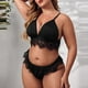 thumbnail image 3 of Ropa interior mujer Gibobby Tanga de Encaje Nueva Lencería Sexy Tanga Flor Ropa de Dormir Sujetador de Íntimos Bustier Lingerie(Negro, 4XG), 3 of 5