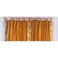 thumbnail image 2 of Lined-Mustard  Tie Top  Sheer Sari Curtain / Drape / Panel   - 80W x 63L - Pair, 2 of 2