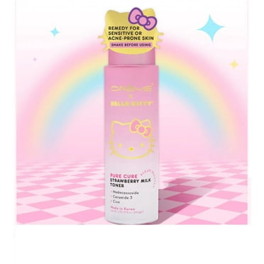 The Crème Shop, Hello Kitty Pure Cure Strawberry Milk Toner, Klean Beauty, 6.76 fl oz