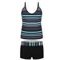 thumbnail image 1 of Women'S Swimwear Two Piece Ruffled Flowy Tankini Tops Beach Shorts Tankini Swimsuits for Women, 1 of 8