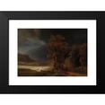 thumbnail image 2 of Rembrandt van Rijn 24x18 Black Modern Framed Museum Art Print Titled - Landscape with the Parable of the Good Samaritan (1638), 2 of 5