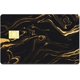 thumbnail image 1 of Pegatinas para tarjetas de débito, tarjetas de crédito, color negro, arena movediza dorada, personalizables, impermeables, extraíbles, sin burbujas, delgadas, 7,3 x 5,4 pulgadas, 1 of 8