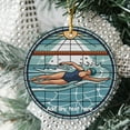 thumbnail image 2 of Female Lap Swimming Ornament – Custom Text Ornament for Sports Lovers, Friends, Family or Couples, Christmas 2025 Keepsake, 2 of 4