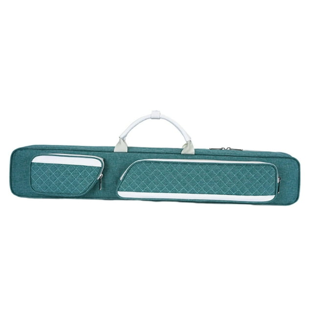 S SERENABLE Billiards Pool Case 1/2 Jointed Cue Cases Protector Billiard Rod Storage Bag Green