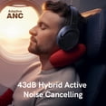 thumbnail image 2 of Auriculares Bluetooth QCY H3 ANC para colocar sobre las orejas con micrófono 60H, color azul, 2 of 9