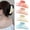 Set A02, variant on 4 count Matte Half-Round Hair Clips - Large 8- Non-Slip Marble Claw Clips for Women  Hold Hair Accessories Bathroom Hair Holder Clip (Cream, Orange, , Blue)